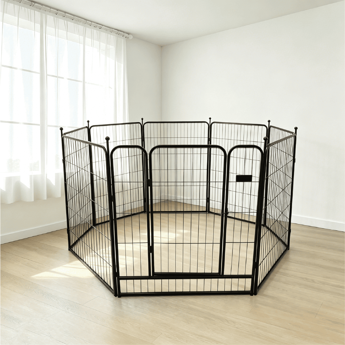 pc-017 Octagonal connectable pet playpen with door