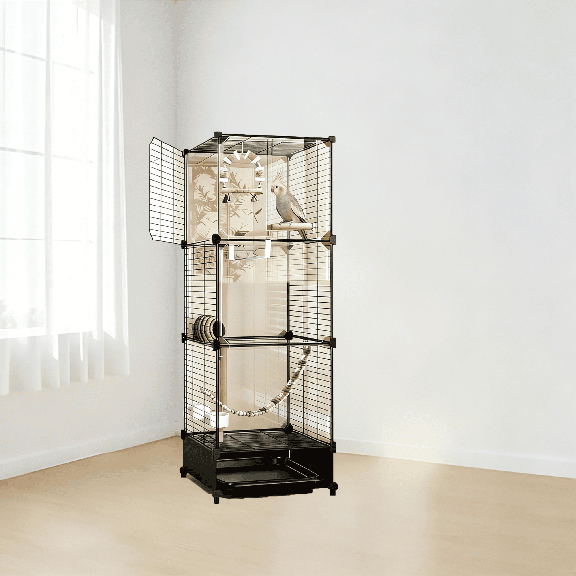 pc-022 3-Tier Panoramic Bird Cage