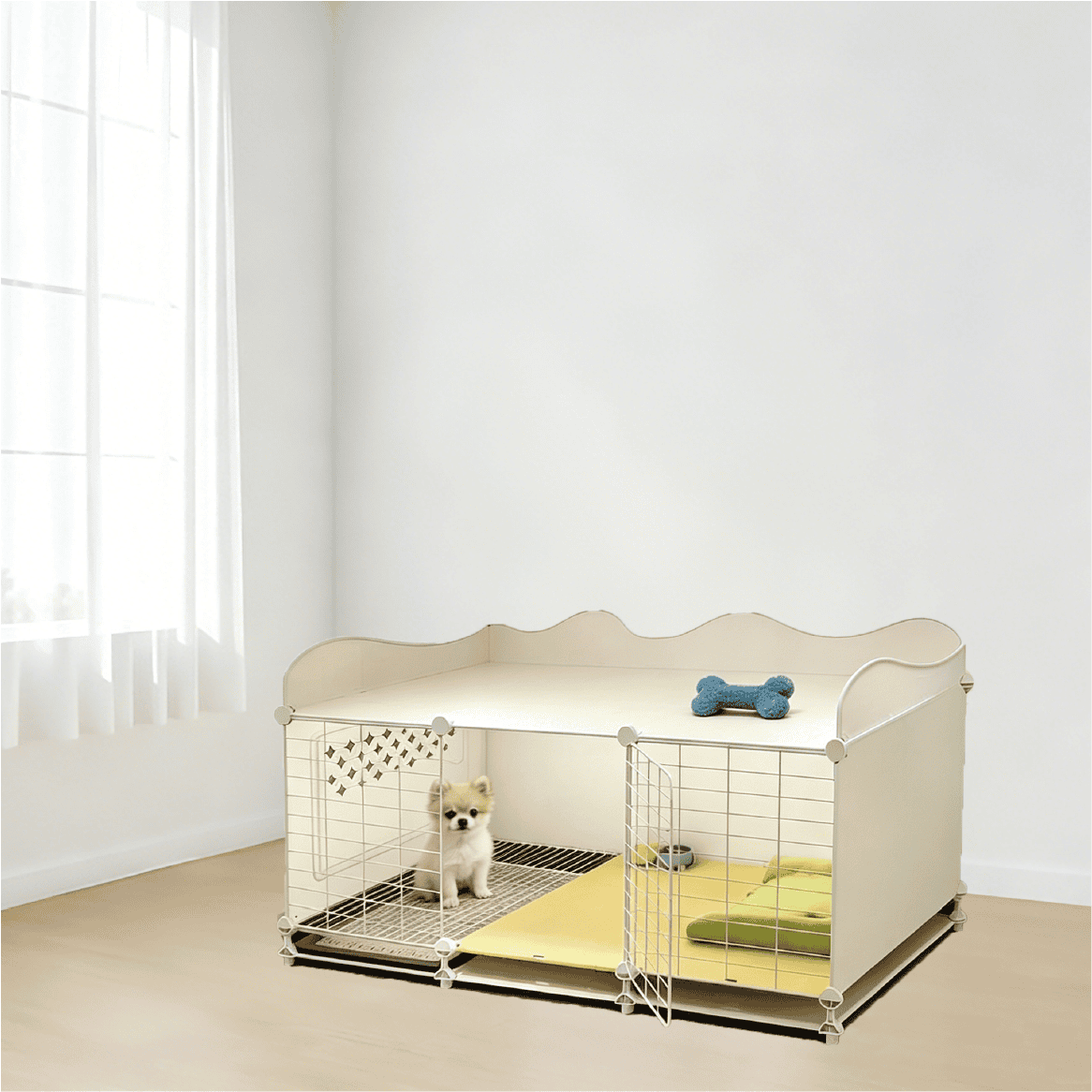 pc-030 Single-Tier Pet Cage with Storage Shelf