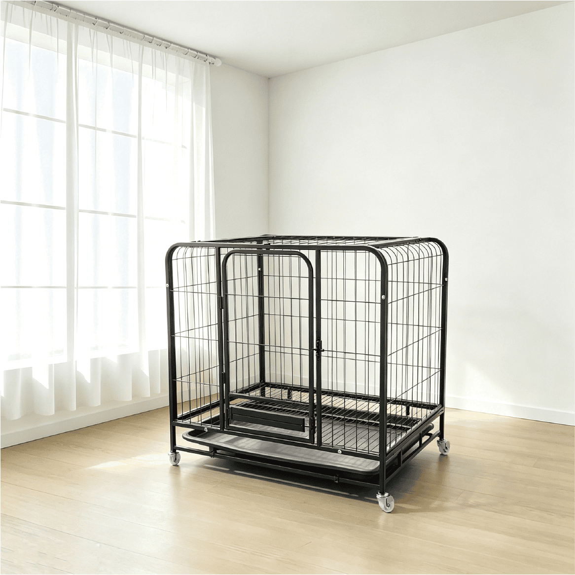 pc-036 Square Tube Pet Cage with Rounded Corners and Pull-Out Tray