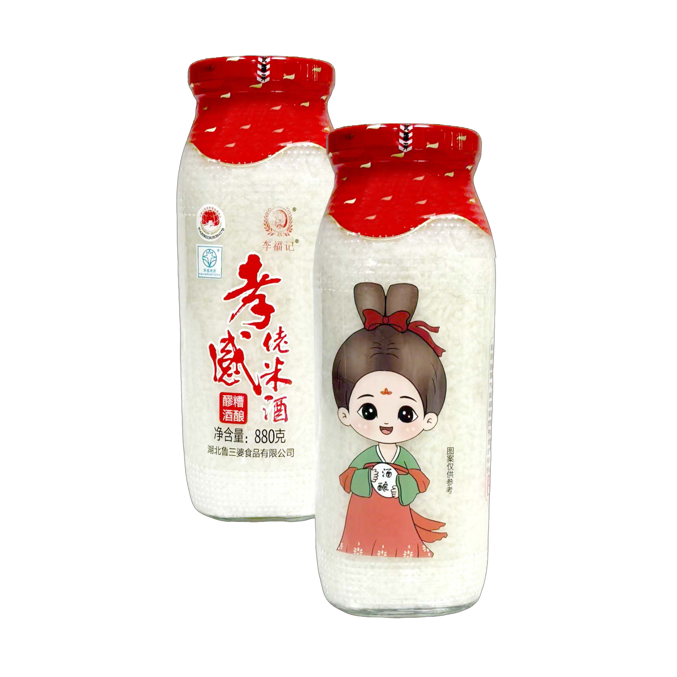 孝感佬米酒红盖880克
