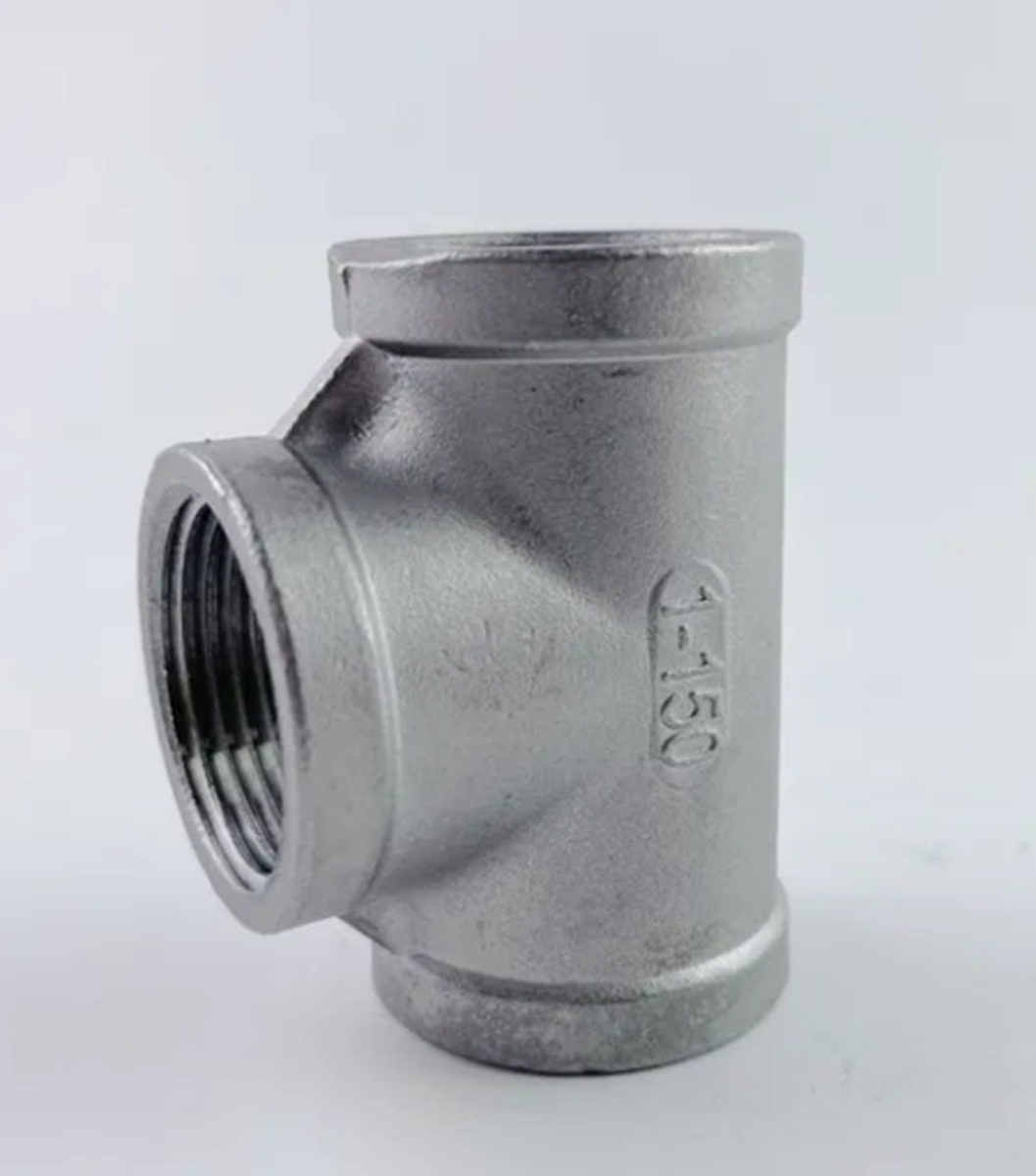 Threaded three-way connector