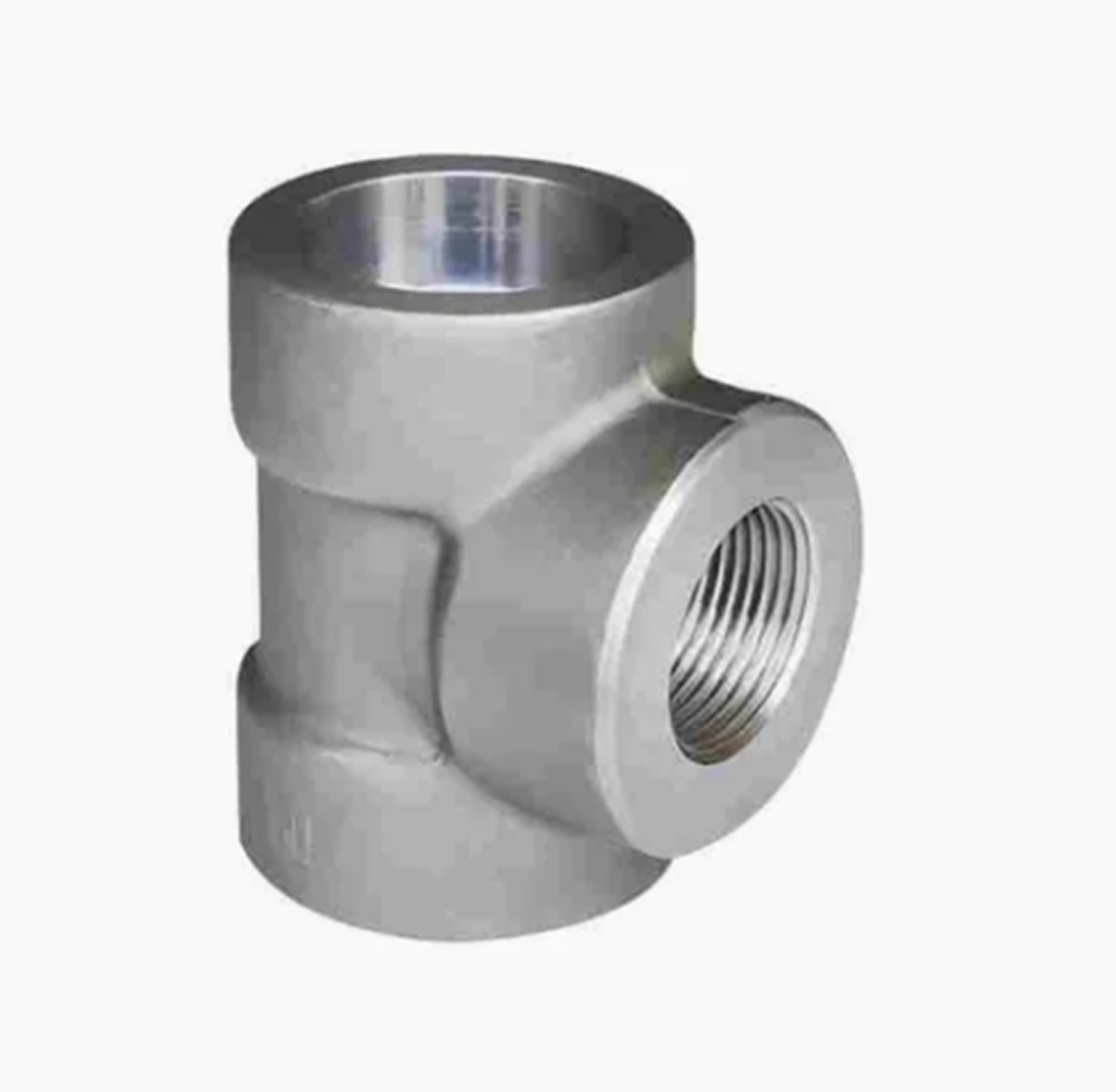Threaded three-way connector