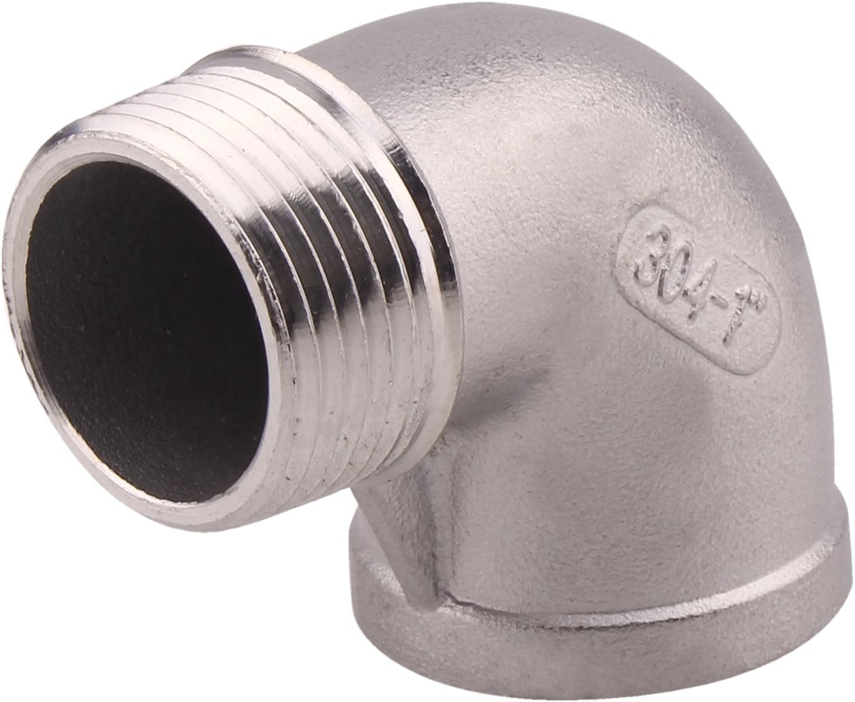 Threaded pipe elbow