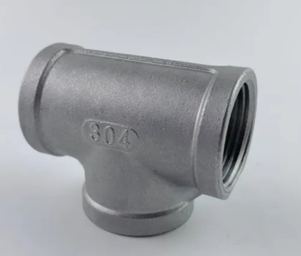 Threaded three-way connector