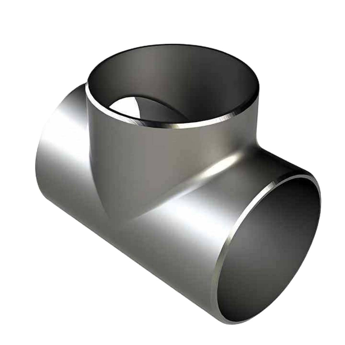 Equal-diameter three-way fitting