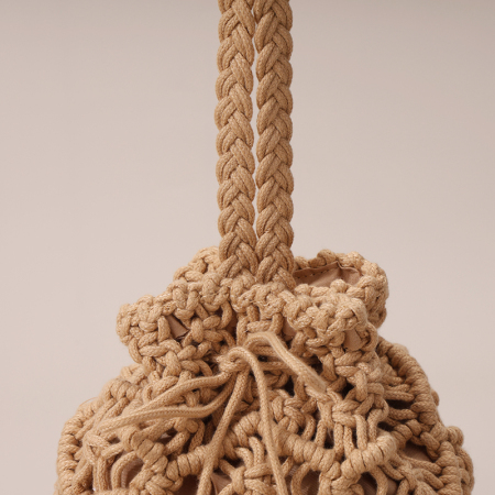 【Vente en gros】#T31 Sac à épaules mini en coton crochet pour femmes