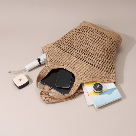 【Vente en gros】#T21 Sac à main femme crochet en paille | Design creux
