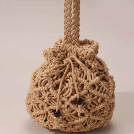 【Vente en gros】#T31 Sac à épaules mini en coton crochet pour femmes