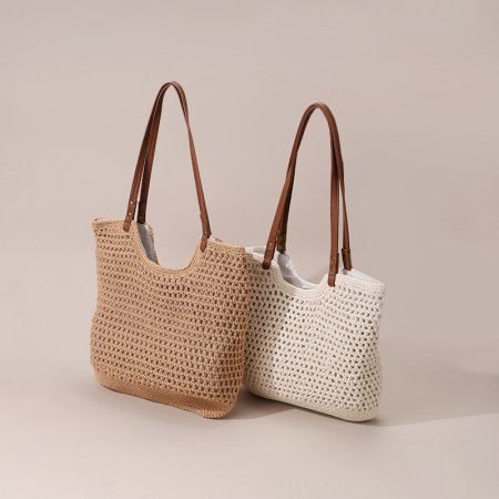 【Großhandel】#T38 Baumwoll-Kreuzfaden-Größe Großschulter-Handtasche für Frauen