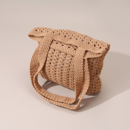【Vente en gros】#T36 Sac femme crochet en coton grand épaule | Design creux