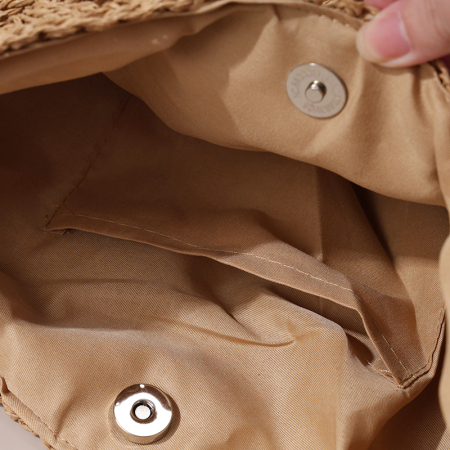 【Großhandel】#T19 Stroh-Kreuzschulter-Beachtasche für Frauen