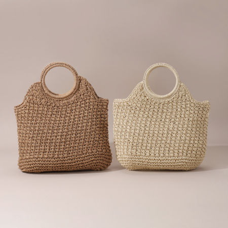 【Großhandel】#T20 Stroh-Kreuzfahrt-Handtasche für Frauen
