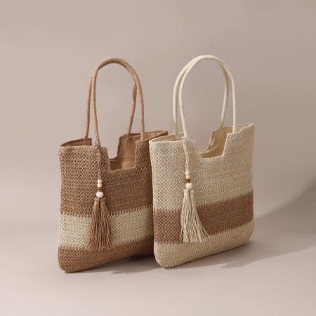 【Großhandel】#T12 Stroh-Kreuzschultertasche für Frauen