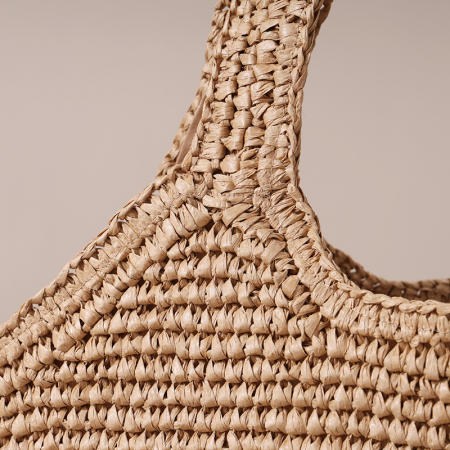 【Vente en gros】#T21 Sac à main femme crochet en paille | Design creux