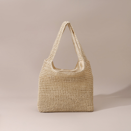 【Vente en gros】#T23 Ceinture en papier de paille crochet pour sac à épaules femme