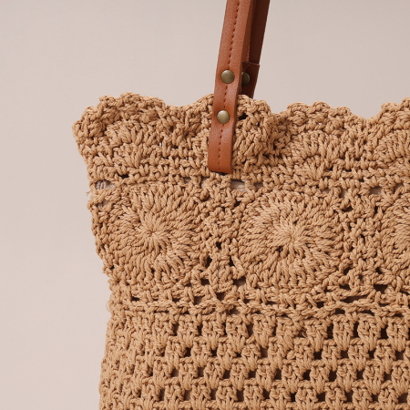 【Vente en gros】#T33 Sac femme crochet en coton grand épaule