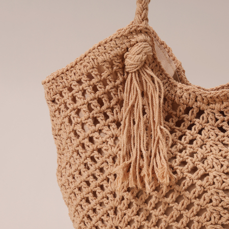 #T34 Baumwoll-Strickbeutel Großschulter für Frauen