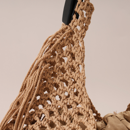 【Großhandel】#T30 Baumwoll-Kreuzfahrt-Tasche für Frauen | Hohl-Design