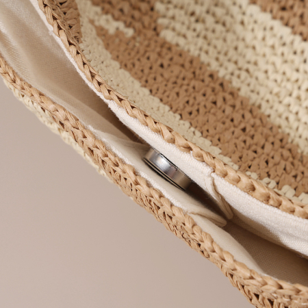 【Großhandel】#T22 Stroh-Kreuzstich große Schultertasche für Frauen
