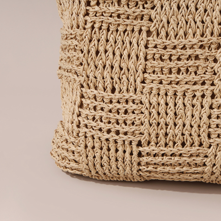 【Großhandel】#T6 Stroh-Strick-Größe Großschulter-Tasche für Frauen | Hohles Design