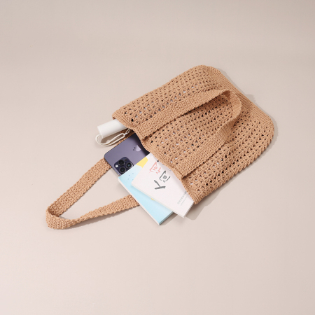 【Vente en gros】#T36 Sac femme crochet en coton grand épaule | Design creux