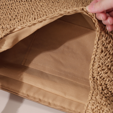 【Vente en gros】#T23 Ceinture en papier de paille crochet pour sac à épaules femme