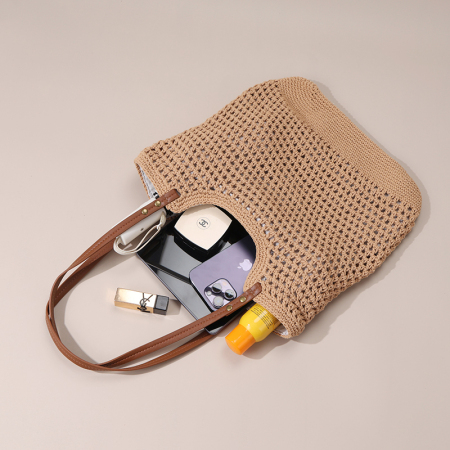 【Großhandel】#T38 Baumwoll-Kreuzfaden-Größe Großschulter-Handtasche für Frauen