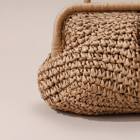 【Großhandel】#T40 Stroh-Kreuzschultertasche für Frauen