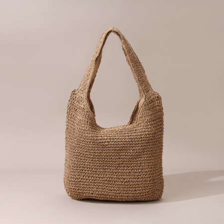 【Vente en gros】#T23 Ceinture en papier de paille crochet pour sac à épaules femme