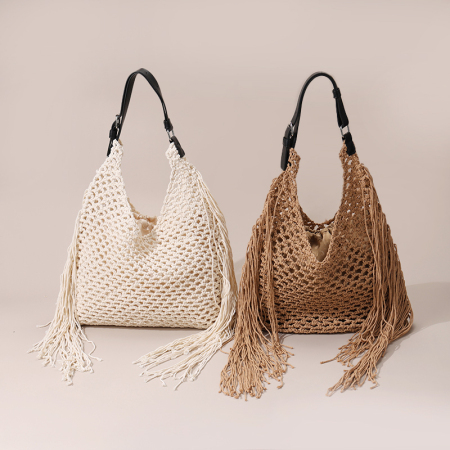 【Großhandel】#T30 Baumwoll-Kreuzfahrt-Tasche für Frauen | Hohl-Design