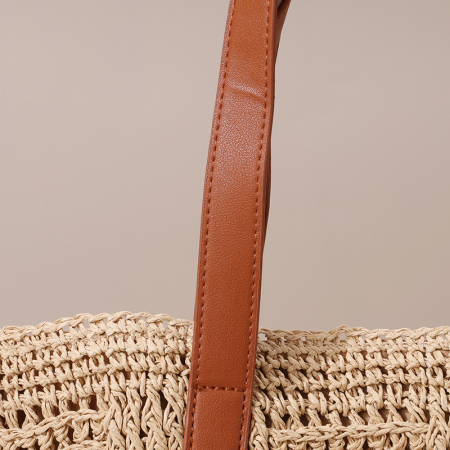 【Großhandel】#T6 Stroh-Strick-Größe Großschulter-Tasche für Frauen | Hohles Design