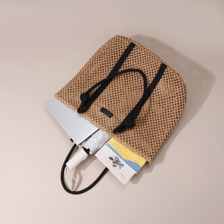 【Großhandel】#T4 Pappschachtel große Damen-Tasche aus Strickstoff