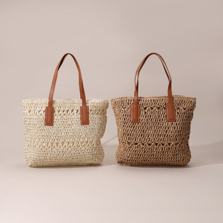 【Großhandel】#T26 Stroh-Kreuzfahrt-Handtasche für Frauen