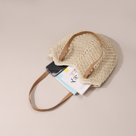 【Vente en gros】#T14 Sac à épaule en papier de paille pour femmes