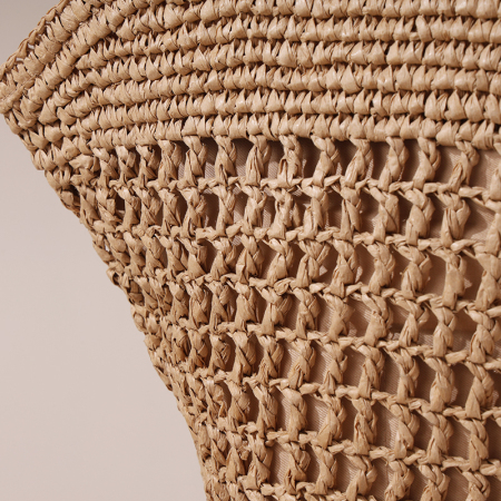 【Vente en gros】#T21 Sac à main femme crochet en paille | Design creux