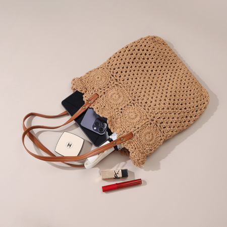 【Vente en gros】#T33 Sac femme crochet en coton grand épaule