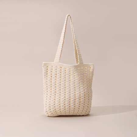 【Vente en gros】#T36 Sac femme crochet en coton grand épaule | Design creux