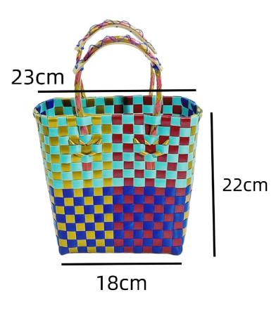 B3 Mehrfarbige, maßgeschneiderte gewebte Korb-Tasche