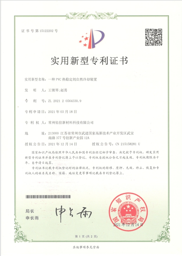 Patent Certificate 21
