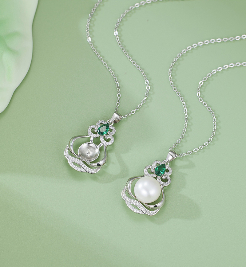 N-007  S925 Sterling Silver Pearl Pendant, Niche Design Premium Light Luxury Fashion Jewelry