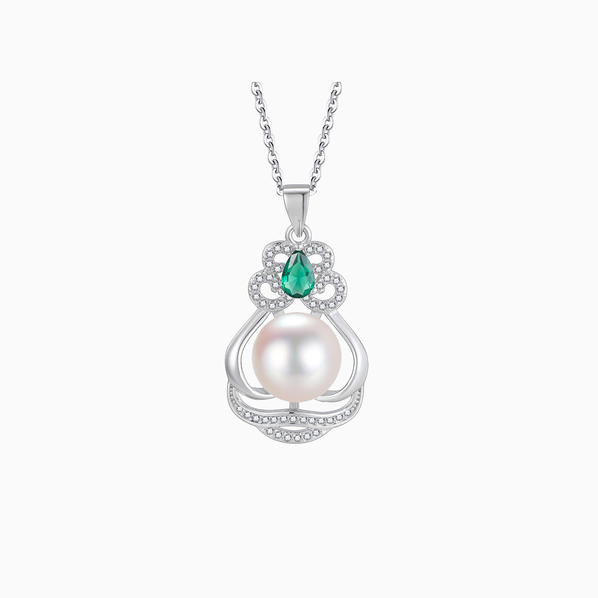 N-007  S925 Sterling Silver Pearl Pendant, Niche Design Premium Light Luxury Fashion Jewelry
