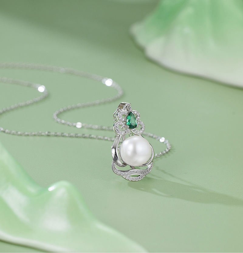 N-007  S925 Sterling Silver Pearl Pendant, Niche Design Premium Light Luxury Fashion Jewelry
