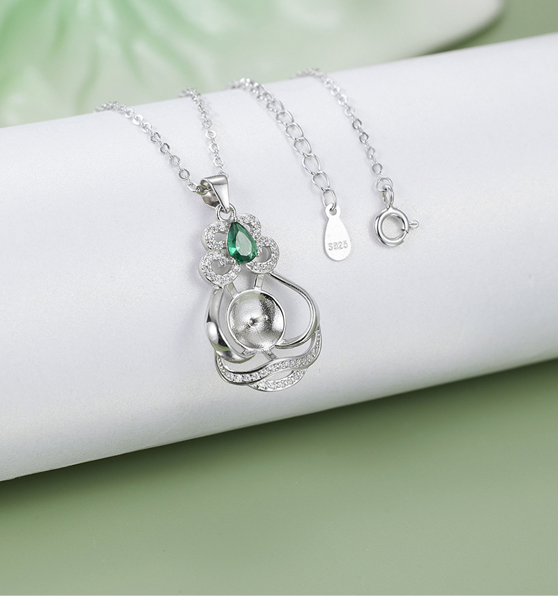N-007  S925 Sterling Silver Pearl Pendant, Niche Design Premium Light Luxury Fashion Jewelry
