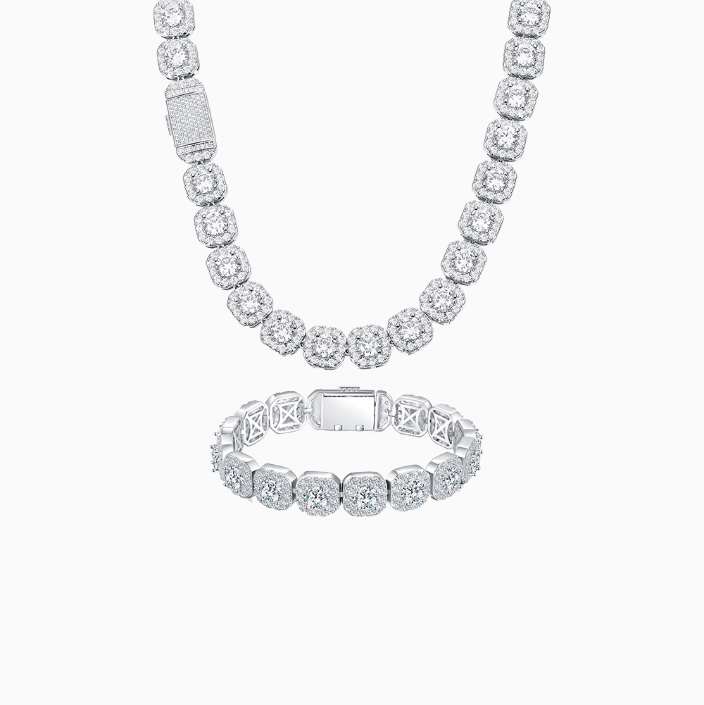 N-001  12mm Sugarloaf Cut CZ Cuban Link Choker Necklace, Copper Inlaid Heavy-Duty Bold Fashion Jewelry