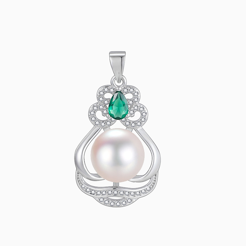 N-007  S925 Sterling Silver Pearl Pendant, Niche Design Premium Light Luxury Fashion Jewelry