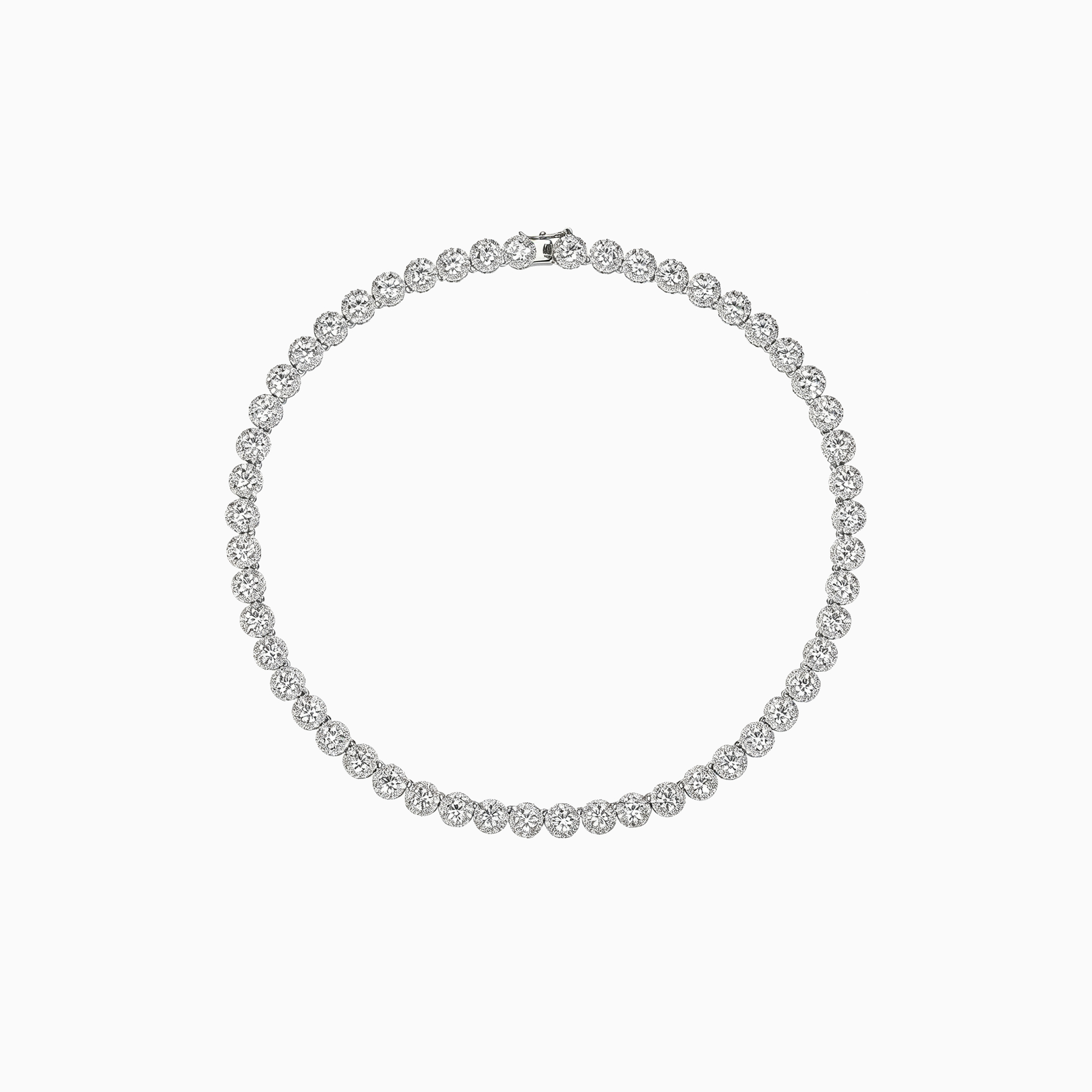 N-002  5mm Full Pave CZ Tennis Necklace, Copper Inlaid Hip-Hop Style High-End Fashion Jewelry