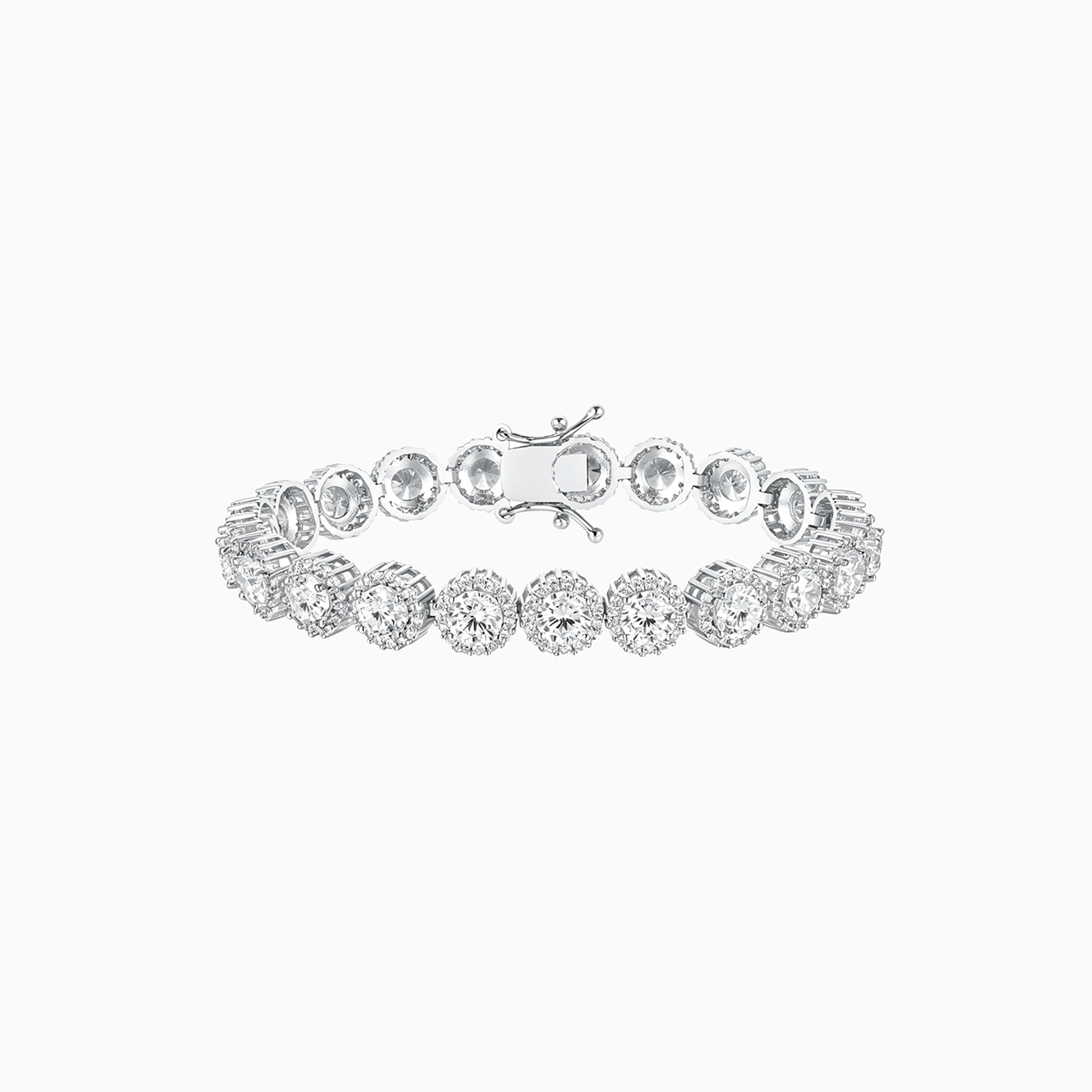 B-005  5mm Round Cuban Link Tennis Bracelet, Unisex Light Luxury Premium Fashion Jewelry