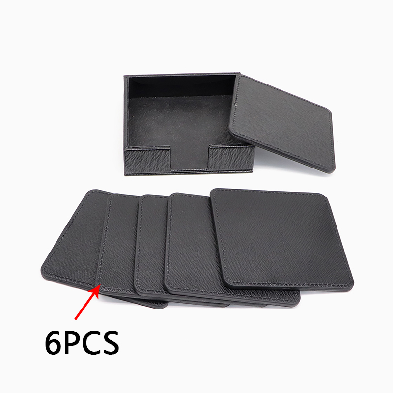 Square Black Coaster Sets
