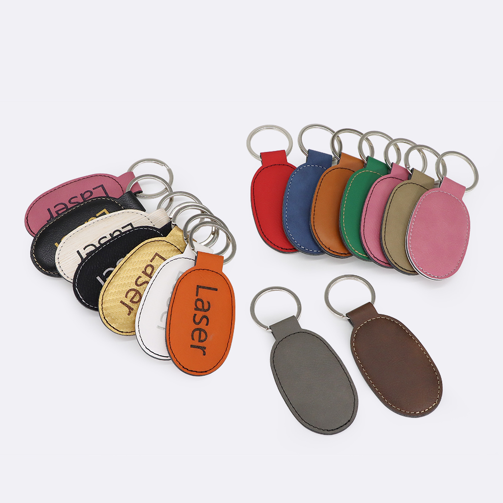 Oval Laser Keychains